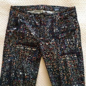 Club Monaco floral corduroy pant, slim, skinny